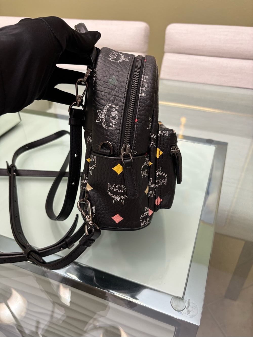 Authentic MCM Stark Bebe Boo Backpack - Picture 4 of 12